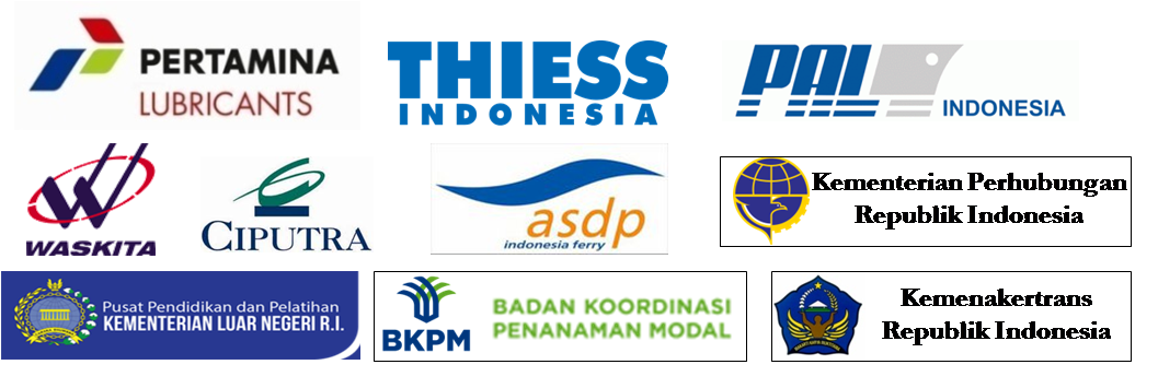 Pertamina Lubricants, Thiess Contractors Indonesia, Ciputra Group, ASDP Indonesia Ferry, Waskita Karya, Kemenhub RI, Kemenlu RI, Kemenakertrans RI, BKPM